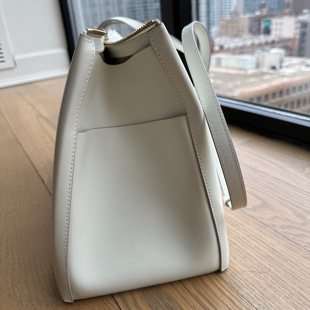 Jill sander white ostrich  Leather Tote Bag used once - Picture 6 of 6